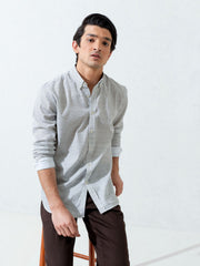 Olive Floral Printed Shirt