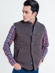 Olive Green Knitted Sleeveless Vest