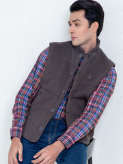Olive Green Knitted Sleeveless Vest