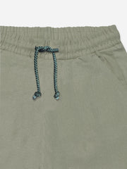 Olive Haze Linen Casual Shorts - Junior