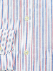 Pink & Blue Pinstriped Linen Shirt