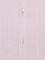 Pink Self Striped Formal Shirt