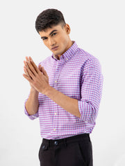 Pink & Blue Gingham Button Down Shirt
