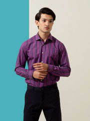 Purple Bold Striped Shirt