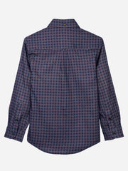 Purple Gingham Checkered Casual Shirt