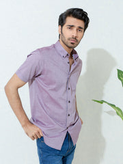 Purple Polka Dot Half Sleeve Shirt