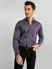 Purple & Red Printed Shirt