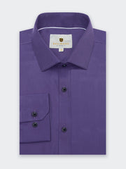 Purple Fine Twill Formal Shirt - Luxe