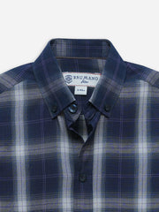 Purple & Grey Light Weight Checkered Casual Shirt