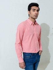 Red Micro Gingham Shirt With Detailing