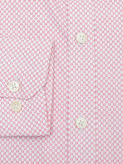 Red Structured Printed Formal Shirt - Luxe