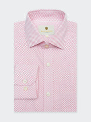 Red Structured Printed Formal Shirt - Luxe