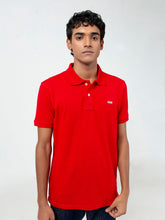 Red Basic Pique Polo Shirt