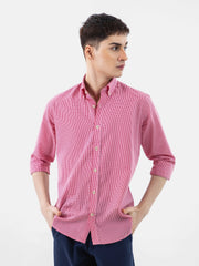 Red Gingham Button Down Shirt