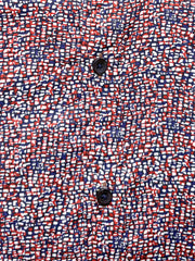 Red & Blue Abstract Printed Shirt