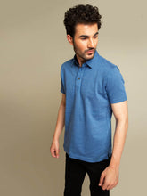Royal Blue Jacquard Polo Shirt