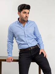 Royal Blue Micro Checkered Shirt