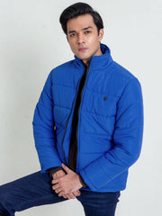 Royal Blue Quilted Puffer Jacket