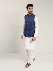 Royal Blue Satin Waistcoat