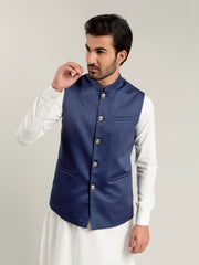 Royal Blue Satin Waistcoat