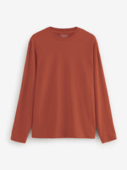 Rusty Orange Long Sleeve Crew Neck T-Shirt - Women