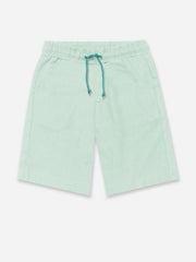 Sage Green Linen Casual Shorts - Junior