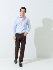 Sky Blue Micro Dobby Shirt With Cutaway Collar
