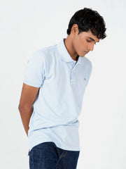 Sky Blue Basic Pique Polo Shirt