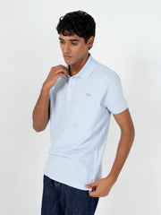 Sky Blue Basic Pique Polo Shirt