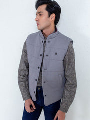 Slate Grey Knitted Sleeveless Vest