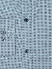 Slate Blue Micro Printed Button Down Shirt