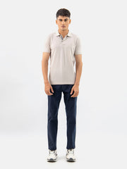 Stone Beige 100% Cotton Basic Polo