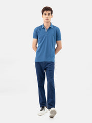Teal Blue 100% Cotton Basic Polo
