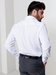 White Micro Printed Shirt