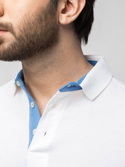 Slim-Fit White Pima Polo Shirt