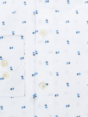 White Jacquard Patterned Printed Shirt - Exclusive