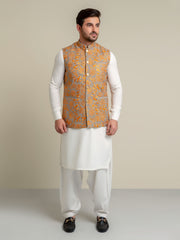 Yellow Embroidered Sartoria Waistcoat