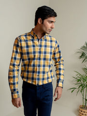 Yellow Flannel Checkered Shirt