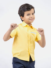Yellow Half Sleeve Casual Shirt