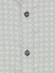 Grey Houndstooth Patterned Jacquard Shirt