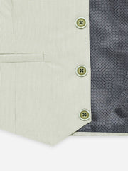 Light Olive Micro Gingham Vest with Best - Junior
