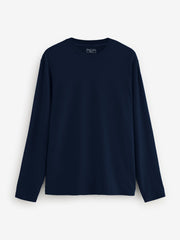 Navy Blue Long Sleeve Crew Neck T-Shirt - Women