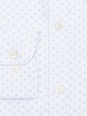 White Structured Printed Button Down Shirt - Luxe