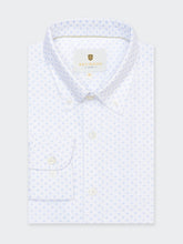 White Structured Printed Button Down Shirt - Luxe