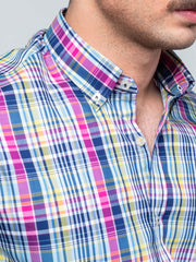 Yellow & Pink Check Shirt