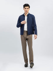 Navy Blue Structured Baracuta Jacket
