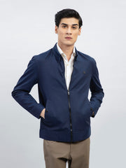 Navy Blue Structured Baracuta Jacket