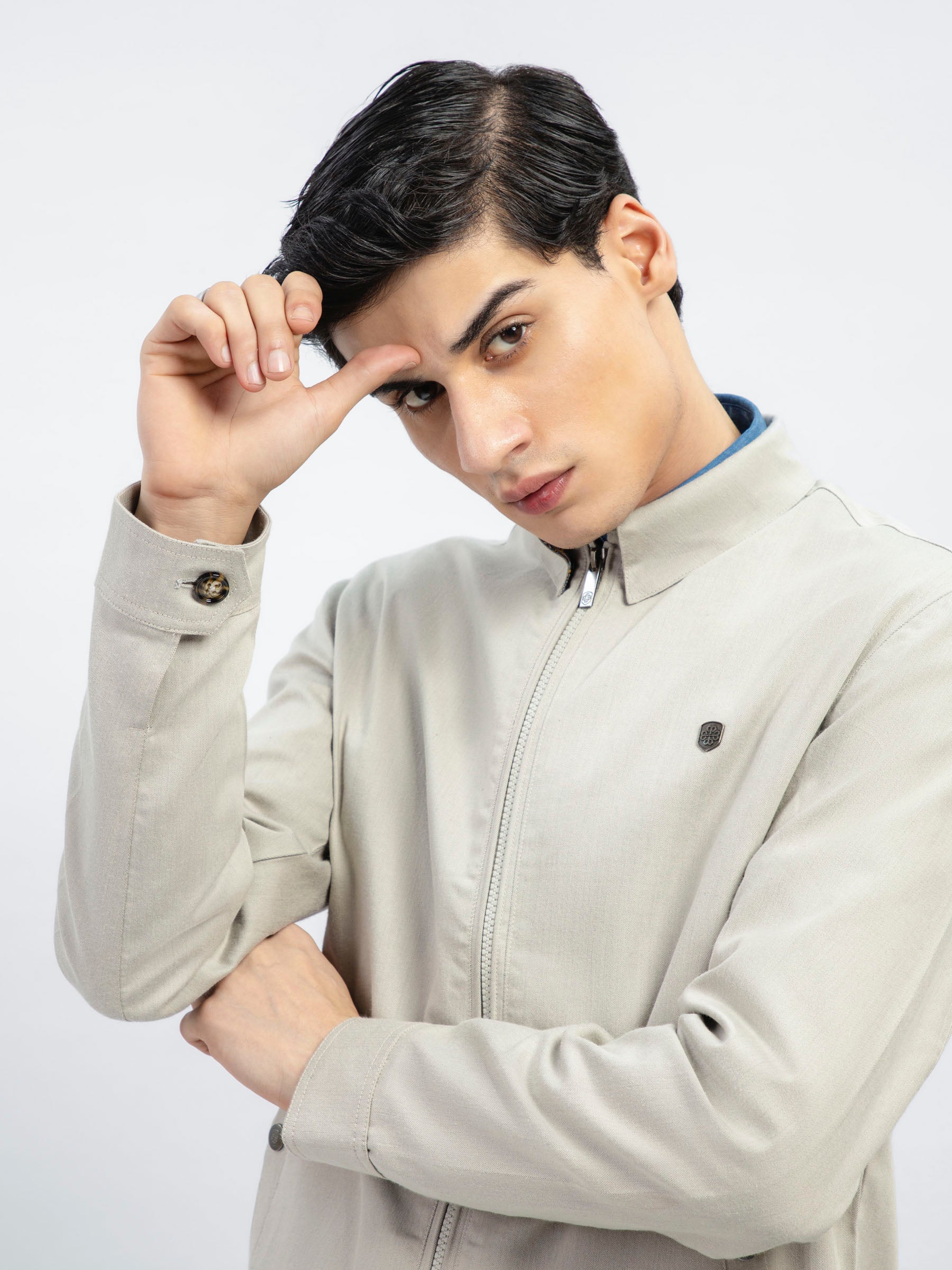 Cream Structured Baracuta Jacket