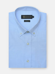 Classic Blue Oxford Shirt With Button Down Collar