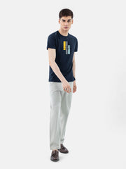 Navy Blue 'Funtastic' Printed Crew Neck T-Shirt